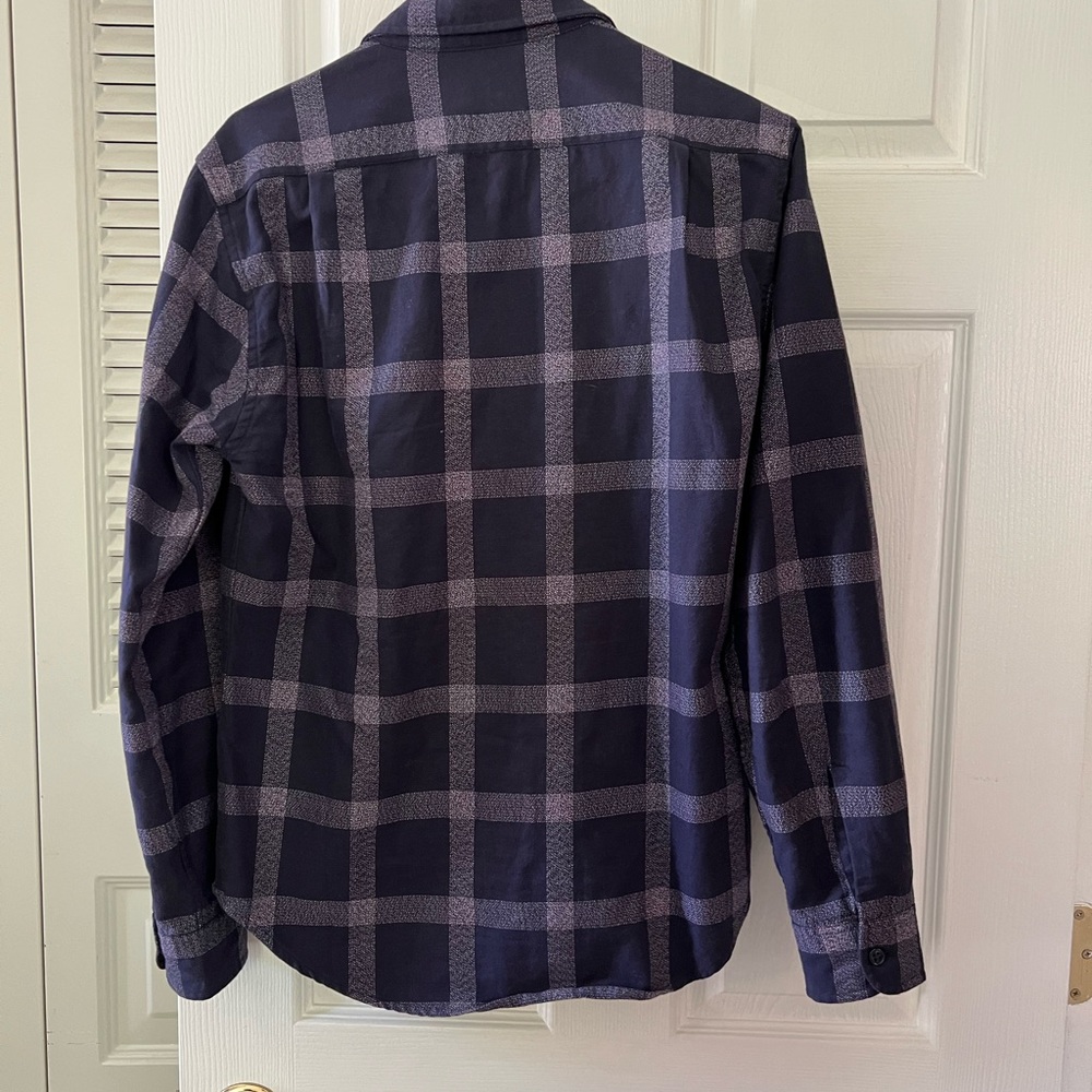 Bonobos Men's Navy and Multicolor Checkered flannel size S